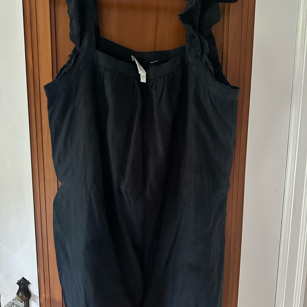 Vineyard Vines Black Sleeveless Dress with Pink Whale Logo